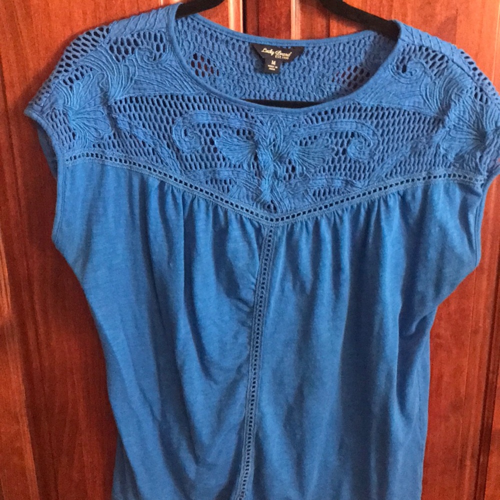 Short sleeve peasant top